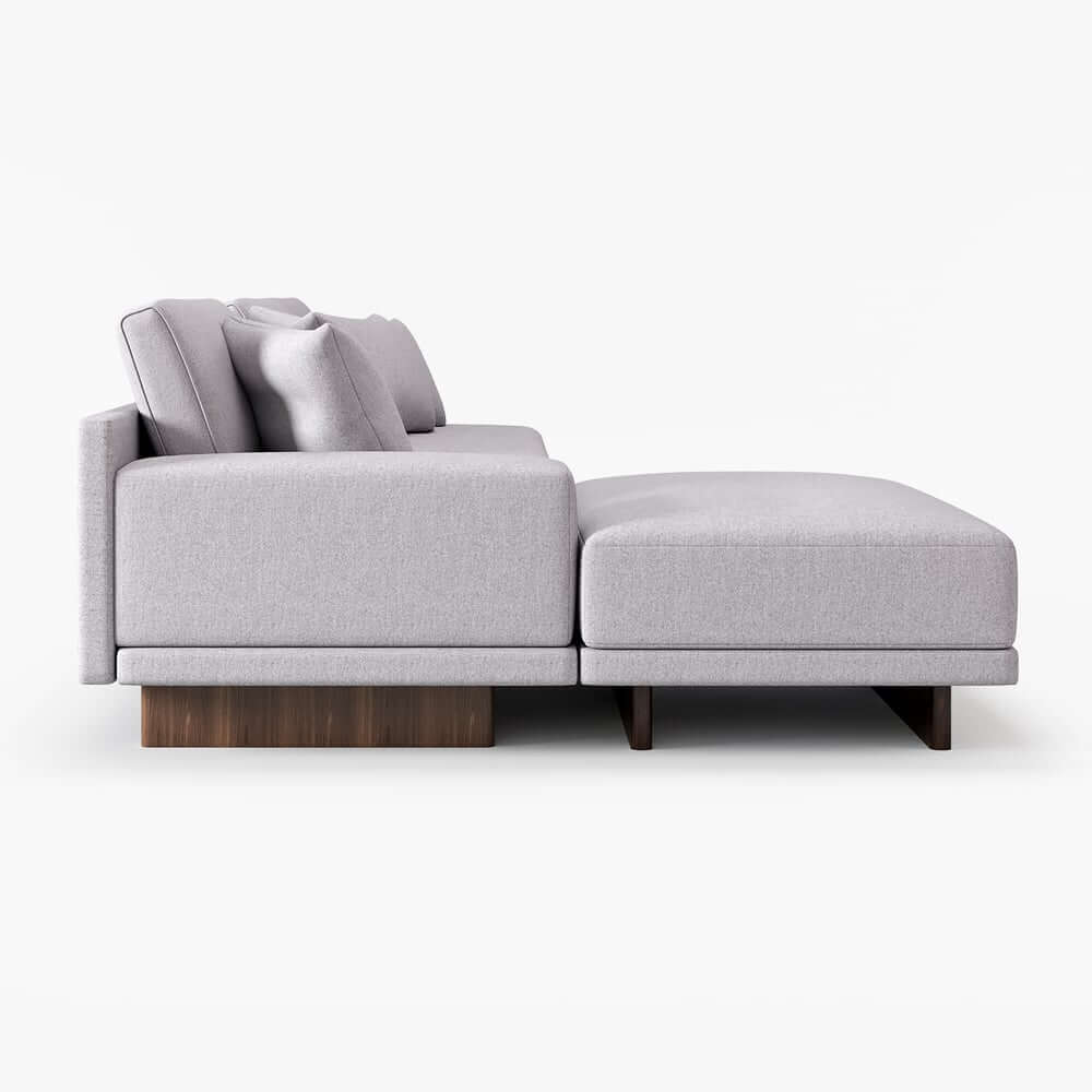 Modern L-Shaped Modular Sectional Sofa with Ottoman