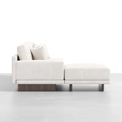 Modern L-Shaped Modular Sectional Sofa with Ottoman