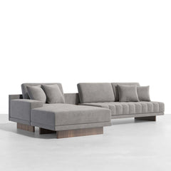 Modern L-Shaped Modular Sectional Sofa with Ottoman