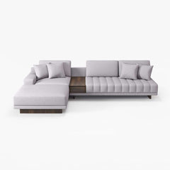 Modern L-Shaped Modular Sectional Sofa with Ottoman