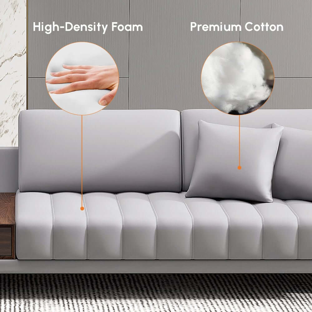 Modern L-Shaped Modular Sectional Sofa with Ottoman