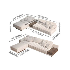Modern L-Shaped Modular Sectional Sofa with Ottoman Dimensions