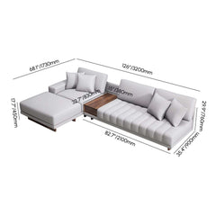 Modern L-Shaped Modular Sectional Sofa with Ottoman Dimensions