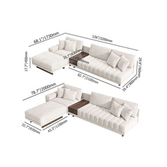 Modern L-Shaped Modular Sectional Sofa with Ottoman Dimensions