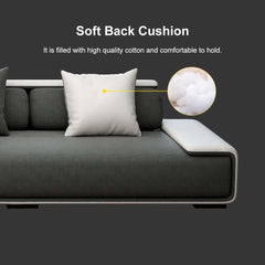 Modern L-Shaped Sleeper Sectional Sofa, Dark Gray Linen