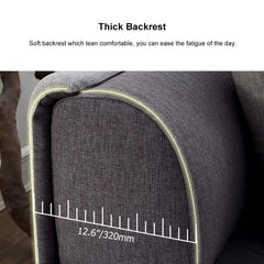 Modern L-Shaped Sleeper Sectional Sofa, Dark Gray Linen