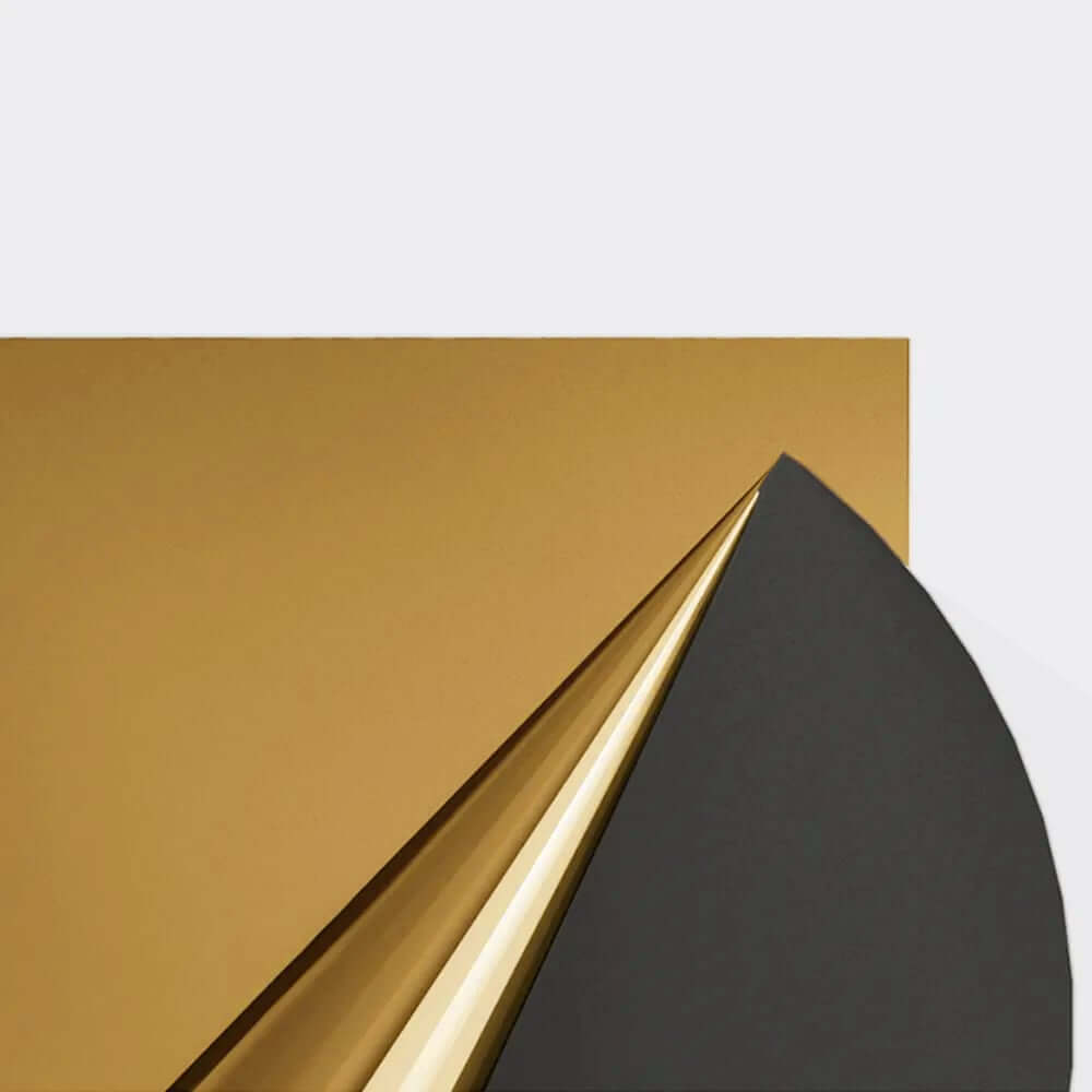 Modern Leather and Metal Wall Art with 3D Geometric Design