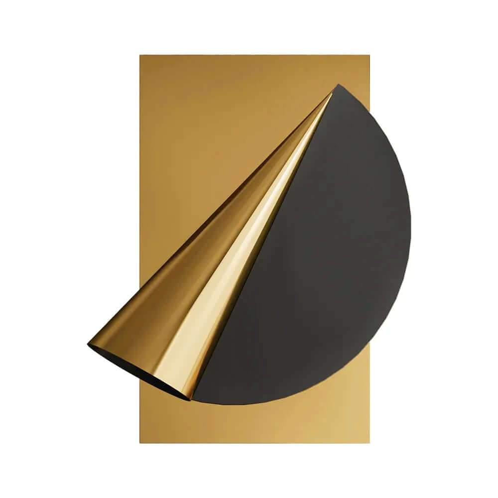 Modern Leather and Metal Wall Art with 3D Geometric Design