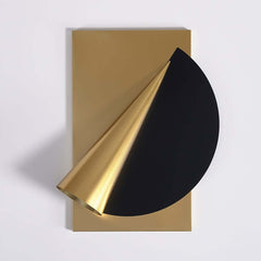 Modern Leather and Metal Wall Art with 3D Geometric Design