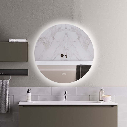 Modern LED Bathroom Vanity Mirror with Aluminum Frame and Anti-Fog Glass Main Product Image