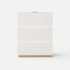 Modern LED Nightstand With Wireless Charging & USB Ports