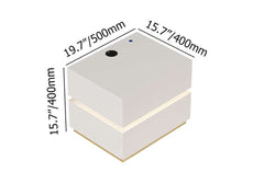 Modern LED Nightstand With Wireless Charging & USB Ports Dimensions