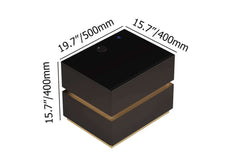 Modern LED Nightstand With Wireless Charging & USB Ports Dimensions