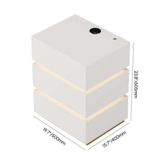 Modern LED Nightstand With Wireless Charging & USB Ports Dimensions