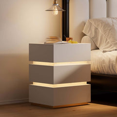 Modern LED Nightstand With Wireless Charging & USB Ports Main Product Image