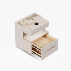 Modern LED Smart Nightstand With Wireless Charger