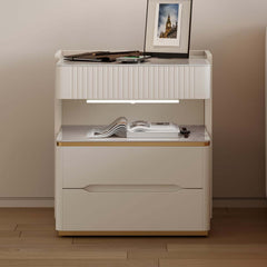 Modern LED Smart Nightstand With Wireless Charger