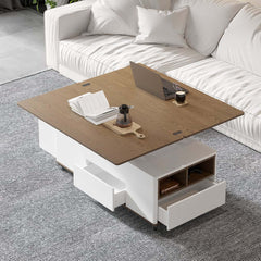 Modern Lift-Top Coffee Table With Storage & Wheels