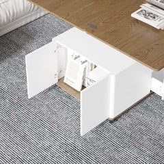 Modern Lift-Top Coffee Table With Storage & Wheels