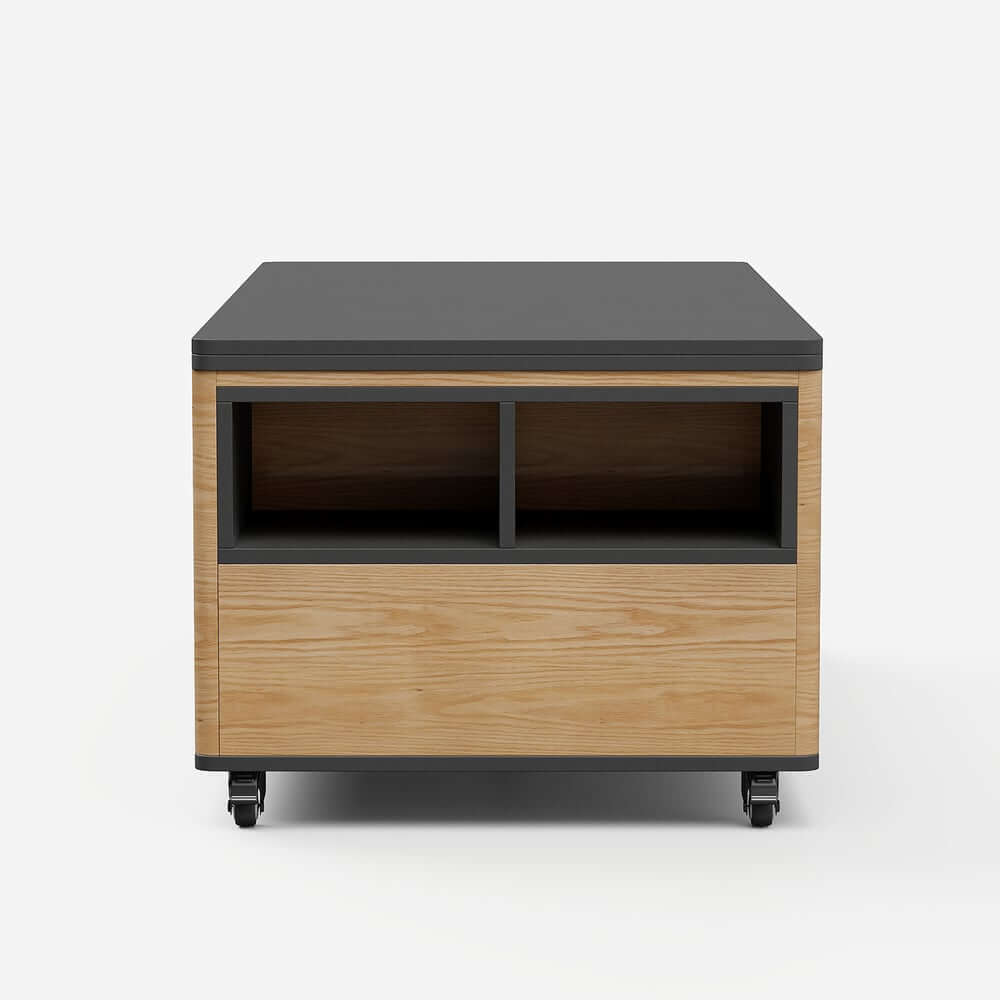 Modern Lift-Top Coffee Table With Storage & Wheels