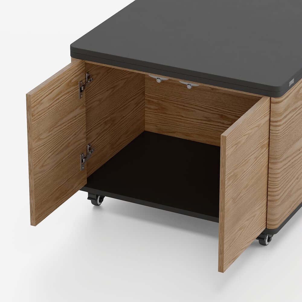 Modern Lift-Top Coffee Table With Storage & Wheels
