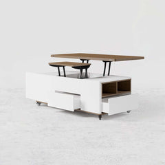 Modern Lift-Top Coffee Table With Storage & Wheels
