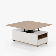 Modern Lift-Top Coffee Table With Storage & Wheels