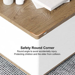 Modern Lift-Top Coffee Table With Storage & Wheels