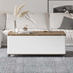 Modern Lift-Top Coffee Table With Storage & Wheels