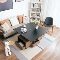 Modern Lift-Top Coffee Table With Storage & Wheels