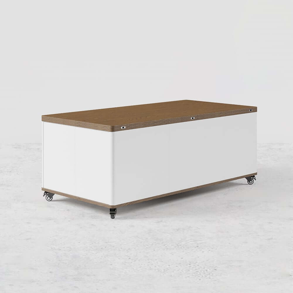 Modern Lift-Top Coffee Table With Storage & Wheels