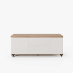 Modern Lift-Top Coffee Table With Storage & Wheels
