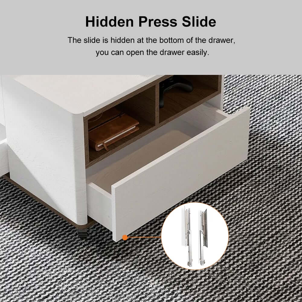 Modern Lift-Top Coffee Table With Storage & Wheels