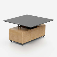 Modern Lift-Top Coffee Table With Storage & Wheels