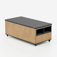 Modern Lift-Top Coffee Table With Storage & Wheels
