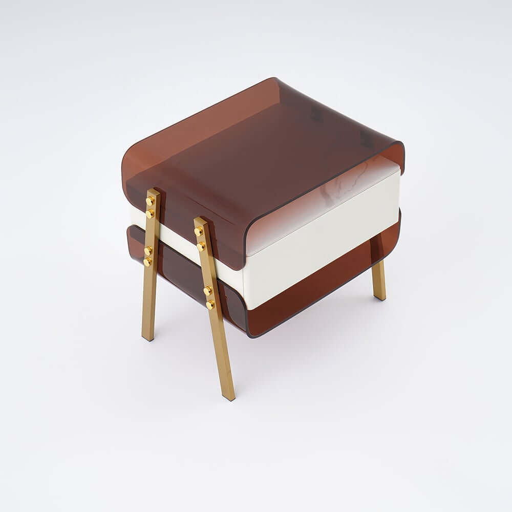 Modern Lighted Nightstand With Wireless Charging