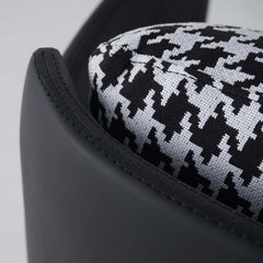 Modern Linen Barrel Chair With Gold Stainless Steel Legs