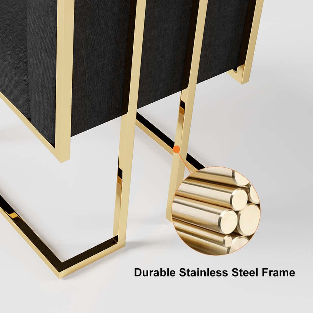 Modern Linen Side Chair Set Of 2 With Gold Legs