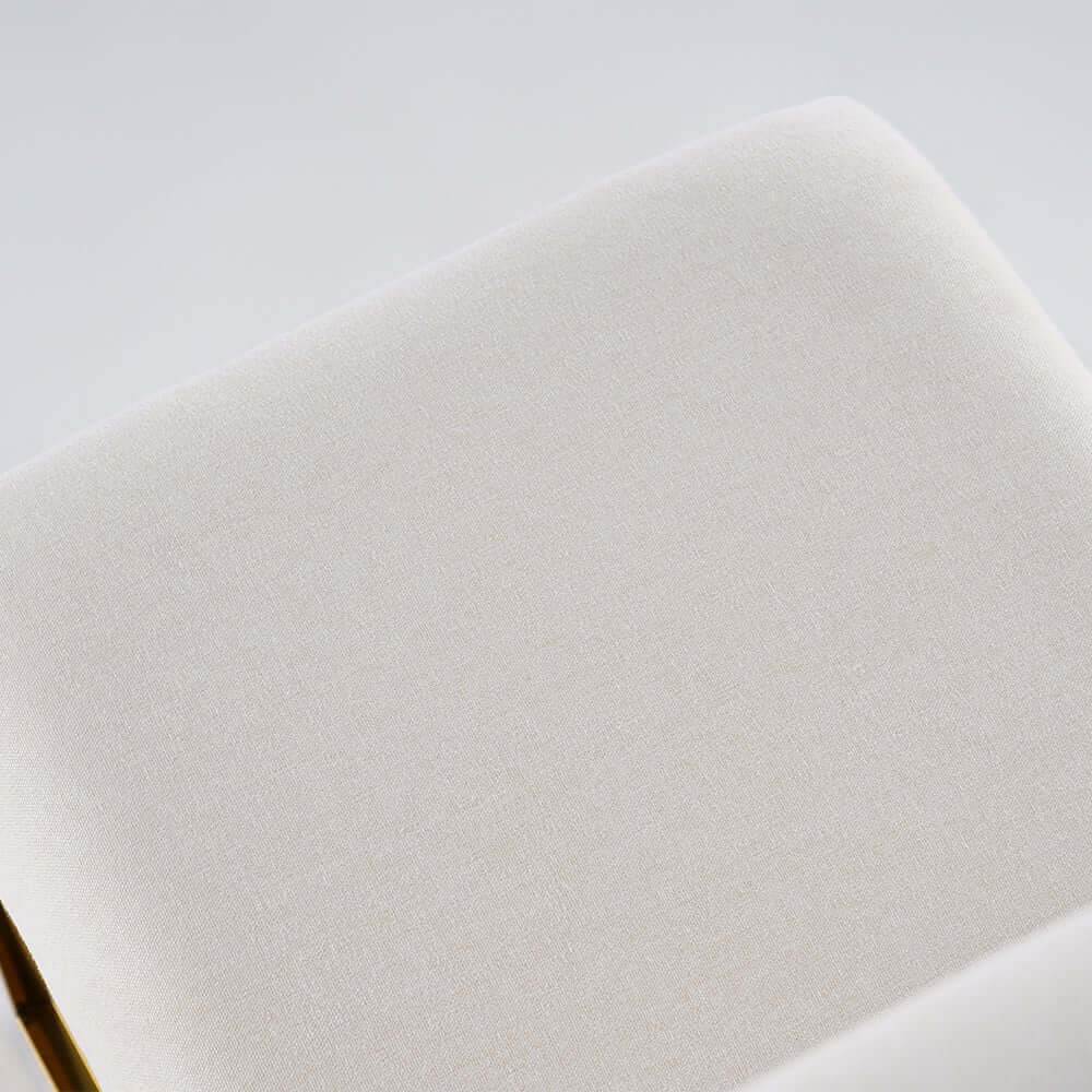 Modern Linen Side Chair Set Of 2 With Gold Legs