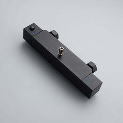 Modern Matte Black Brass Shower System with Anti-Scald Features