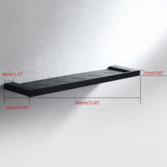 Modern Matte Black Stainless Steel Wall-Mounted Shelf