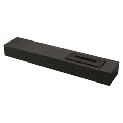 Modern Matte Black TV Stand With Electric Fireplace