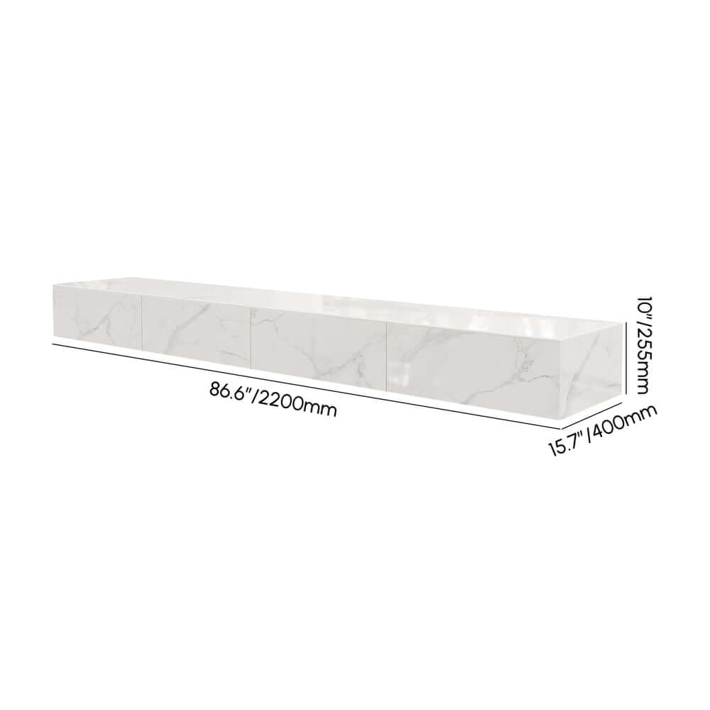 Modern Matte Black TV Stand With Electric Fireplace Dimensions