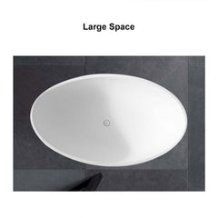Modern Matte White Double Ended Freestanding Bathtub in Stone Resin