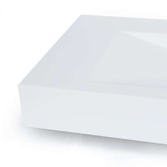 Modern Matte White Wall Mounted Sink - Solid Surface Stone Resin