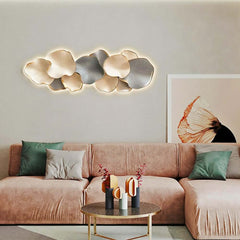 Modern MDF Abstract Wall Art with Built-In LED Lighting