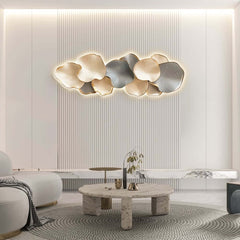 Modern MDF Abstract Wall Art with Built-In LED Lighting