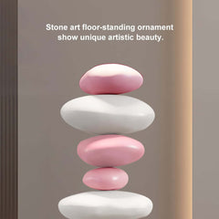 Modern MDF and Fiberglass Floor Sculpture with Integrated Soft Lighting