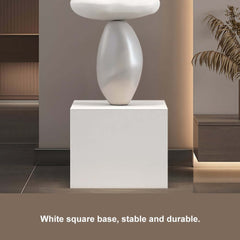 Modern MDF and Fiberglass Floor Sculpture with Integrated Soft Lighting