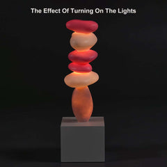 Modern MDF and Fiberglass Floor Sculpture with Integrated Soft Lighting